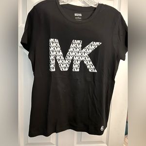 Michael Kors size Large short sleeved shirt black